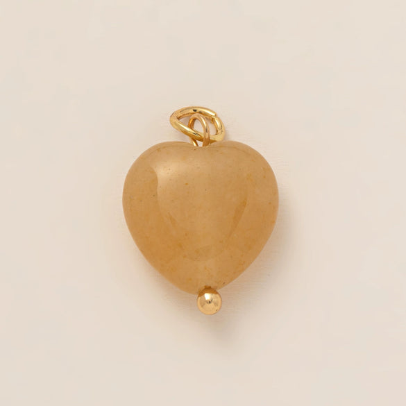 Pendant Titanium Steel Heart Shape Mixed Gemstone Inlay Furnace Vacuum Plating For Women