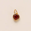 Pendant Titanium Steel Heart Shape Mixed Gemstone Inlay Furnace Vacuum Plating For Women