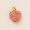 Pendant Titanium Steel Heart Shape Mixed Gemstone Inlay Furnace Vacuum Plating For Women