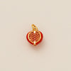 Pendant Titanium Steel Heart Shape Mixed Gemstone Inlay Furnace Vacuum Plating For Women
