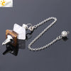 Pendulum Jewelry Natural Stone And Copper Accessories Inverted Pyramid Cone Electroplated