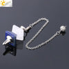 Pendulum Jewelry Natural Stone And Copper Accessories Inverted Pyramid Cone Electroplated