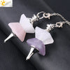 Pendulum Jewelry Natural Stone And Copper Accessories Inverted Pyramid Cone Electroplated