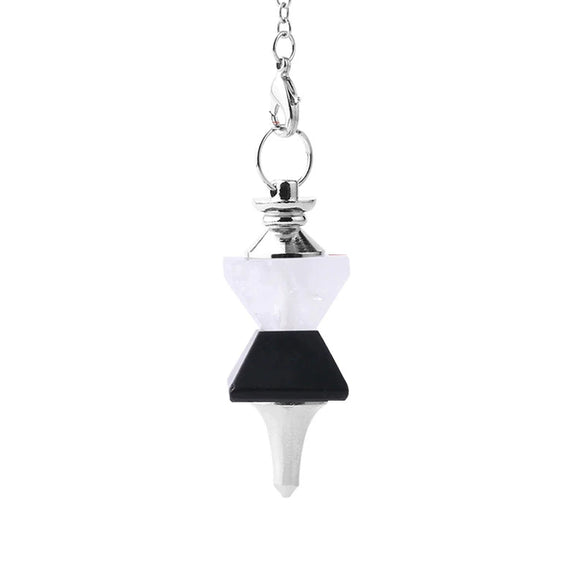Pendulum Jewelry Natural Stone And Copper Accessories Inverted Pyramid Cone Electroplated