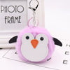 Penguin Plush Pu Leather Fur Ball Keychain Backpack Bag Pendant