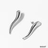 Pepper Shaped Pendant Necklace And Earrings Suit In Stainless Steel With Electroplating For Women Creative And Personalized Design