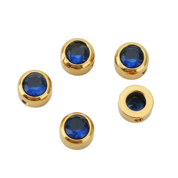 Perforated Beads Stainless Steel Electroplated Cat Eye Beads With Love Pattern