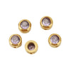 Perforated Beads Stainless Steel Electroplated Cat Eye Beads With Love Pattern