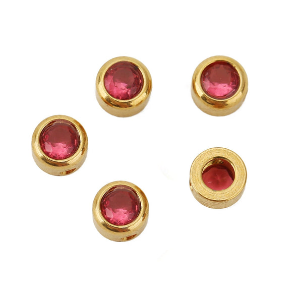 Perforated Beads Stainless Steel Electroplated Cat Eye Beads With Love Pattern