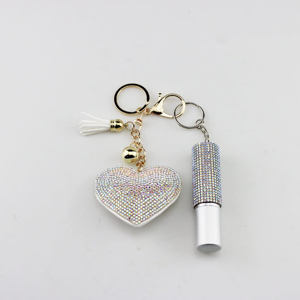 Perfume Bottle Keychain Love Diamond