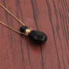 Perfume Bottle Pendant Necklace Semiprecious Stone Green Aventurine Crystal Flameshaped Alloy Liuli Geometric Polishing Unisex