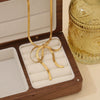 Personality Bow Stainless Steel Jewelry With Electroplating Treatment And Snake Chain For Women