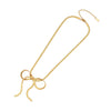 Personality Bow Stainless Steel Jewelry With Electroplating Treatment And Snake Chain For Women