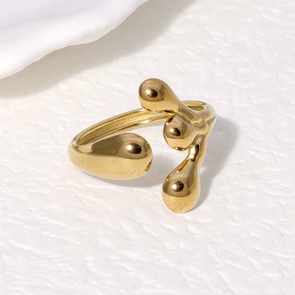 Personality Design Electroplated Stainless Steel Ring For Women