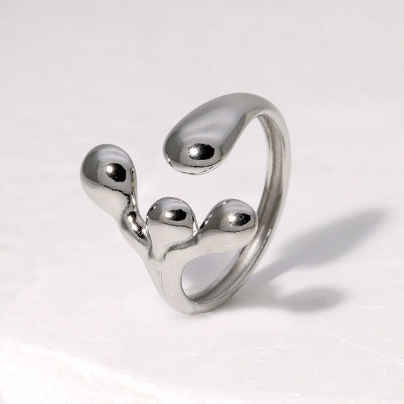 Personality Design Electroplated Stainless Steel Ring For Women