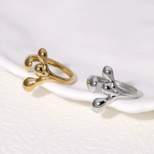 Personality Design Electroplated Stainless Steel Ring For Women