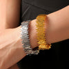 Personality Design Sense Geometric Hollow Irregular Titanium Steel Bracelet With Electroplating Treatment