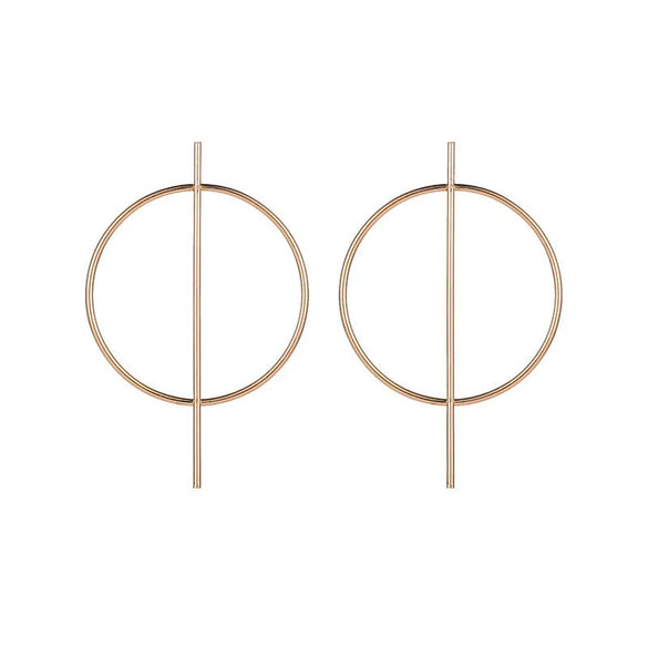 Personality Exaggerated Big Circle Geometric Earrings Nightclub Fashion Trendy Simple Style Elegant Allmatch Popular Earrings