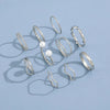 Personality Trend Simple Wave Twist Open Pearl Joint Ten-Piece Ring