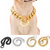 Pet Chain Collar Titanium Steel Sixsided Grinding Chain Polished Vacuum Plating Pit Bull Style