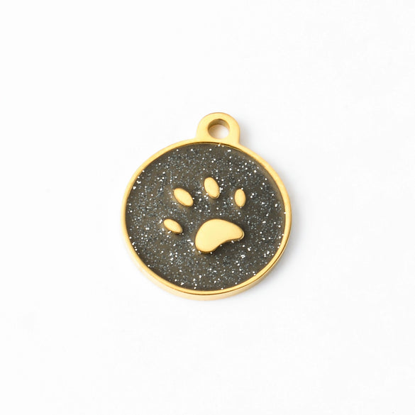 Pet Claw Tag Stainless Steel Pendant Jewelry Material With Oil Dripping Design And Electroplating Treatment