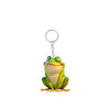 Pet Frog Key Chain Acrylic 2D Flat Christmas Tree Pendant Design