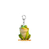Pet Frog Key Chain Acrylic 2D Flat Christmas Tree Pendant Design