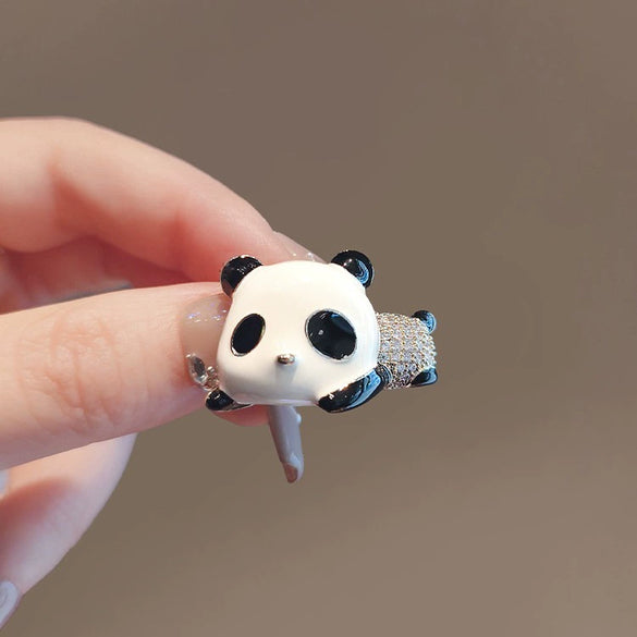 Pet Giant Panda Brooch Alloy Electroplated Allmatch Women's Accessories