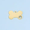 Pet Jewelry Accessories Stainless Steel Fine Polished Dog Bone Hollow Paw Pendant With Electroplating And Smooth Pattern