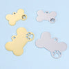 Pet Jewelry Accessories Stainless Steel Fine Polished Dog Bone Hollow Paw Pendant With Electroplating And Smooth Pattern
