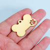Pet Jewelry Accessories Stainless Steel Fine Polished Dog Bone Hollow Paw Pendant With Electroplating And Smooth Pattern
