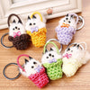 Pet Plush Keychain Mink Hair Basket Pendant For Women's Bags And Cars