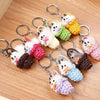 Pet Plush Keychain Mink Hair Basket Pendant For Women's Bags And Cars