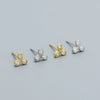 Petal Earrings 925 Silver Clover Zircon Electroplated Women's Light Luxury Flower Style