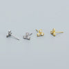 Petal Earrings 925 Silver Clover Zircon Electroplated Women's Light Luxury Flower Style