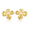 Petal Pearl Stainless Steel 18K Gold Plated Vintage Earrings