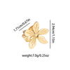 Petal Ring Titanium Steel Fashion Flower Design Electroplated For Women