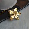 Petal Ring Titanium Steel Fashion Flower Design Electroplated For Women