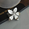 Petal Ring Titanium Steel Fashion Flower Design Electroplated For Women