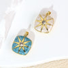 Photo Album Drop Oil Pendant Accessories Copper Geometric Electroplated For Female