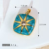 Photo Album Drop Oil Pendant Accessories Copper Geometric Electroplated For Female