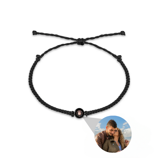 Personalized Photo PROJECTION BRACELET - Braided Rope Picture Bracelet