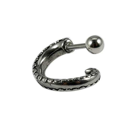 Pierced Lip Ring Stainless Steel Squid Tentacles Punk Fashion Electroplated Lip Ornament