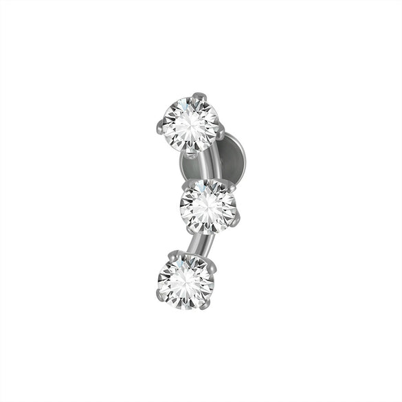 Piercing Ear Bone Nails Stainless Steel Geometric Simple Style Electroplated