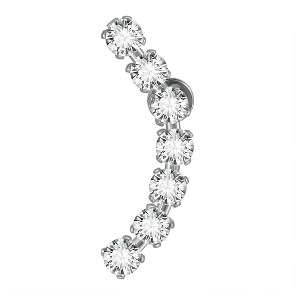 Piercing Ear Bone Nails Stainless Steel Geometric Simple Style Electroplated