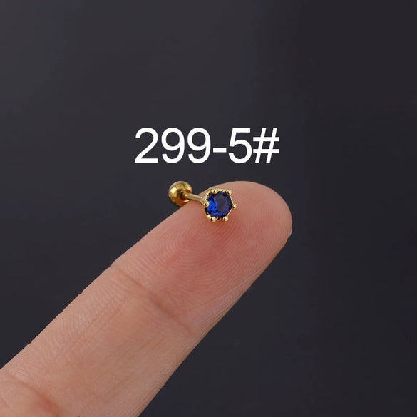 Piercing Ear Nail Stainless Steel Geometric Natural Style Electroplated Fashion Jewelry