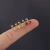 Piercing Ear Nail Stainless Steel Geometric Natural Style Electroplated Fashion Jewelry