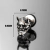 Piercing Earrings Stainless Steel Casting Inlaid Skull Sun Punk Style Polishing For Men