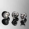Piercing Earrings Stainless Steel Casting Inlaid Skull Sun Punk Style Polishing For Men