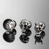 Piercing Earrings Stainless Steel Casting Inlaid Skull Sun Punk Style Polishing For Men